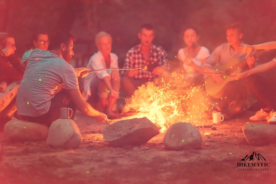 Relaxing around the campfire