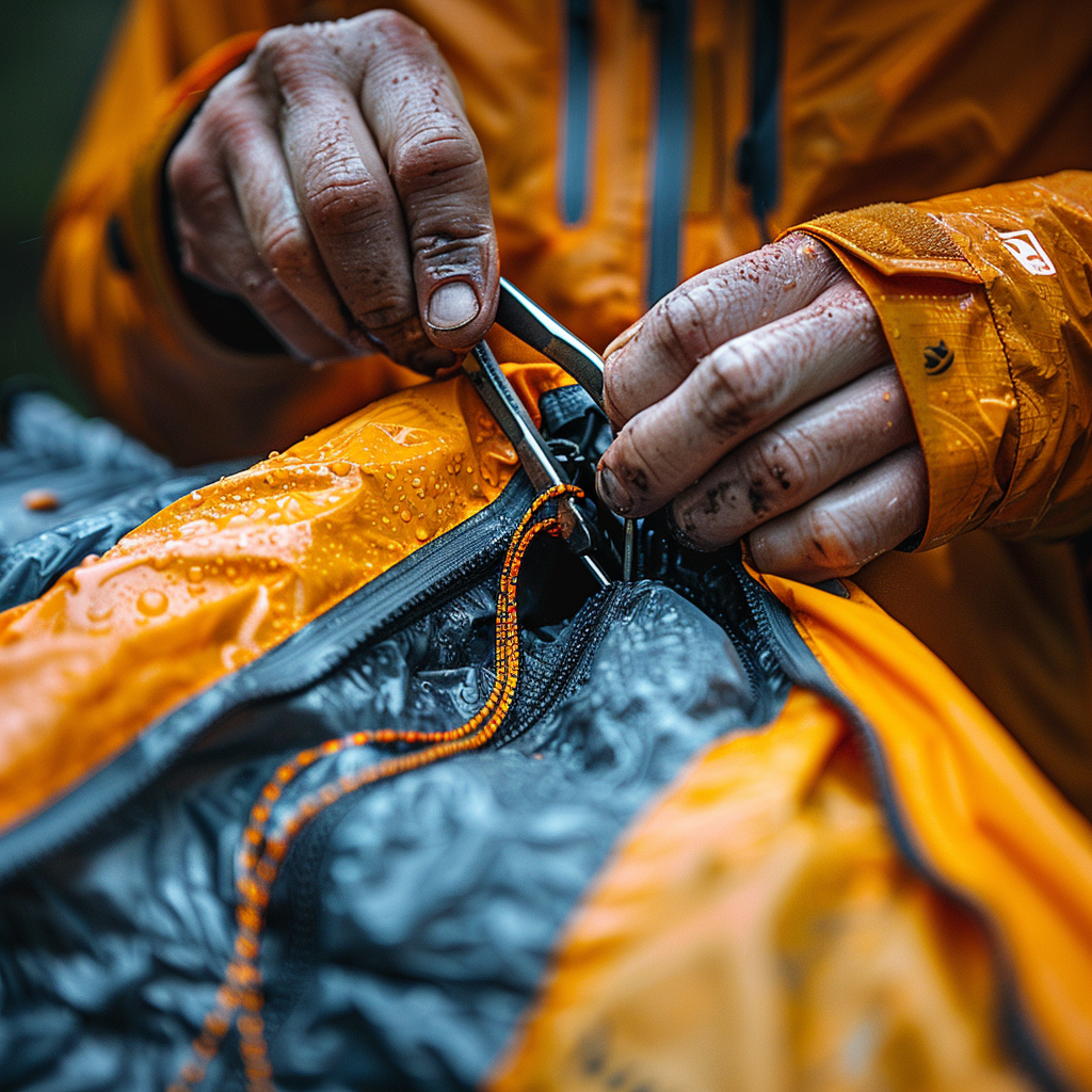 using_pliers_to_fix_a_tent