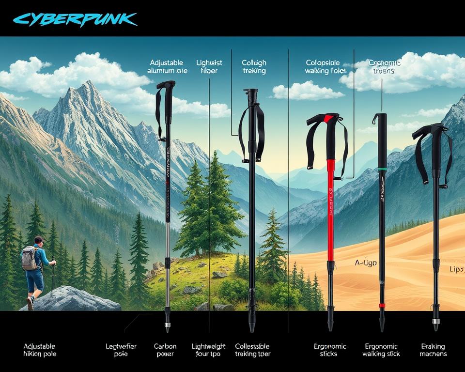 different types of hiking poles