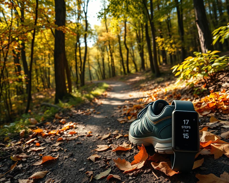 Daily steps count during walking routine