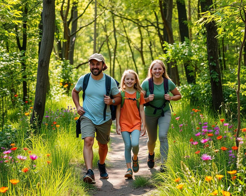 Family bonding through hiking