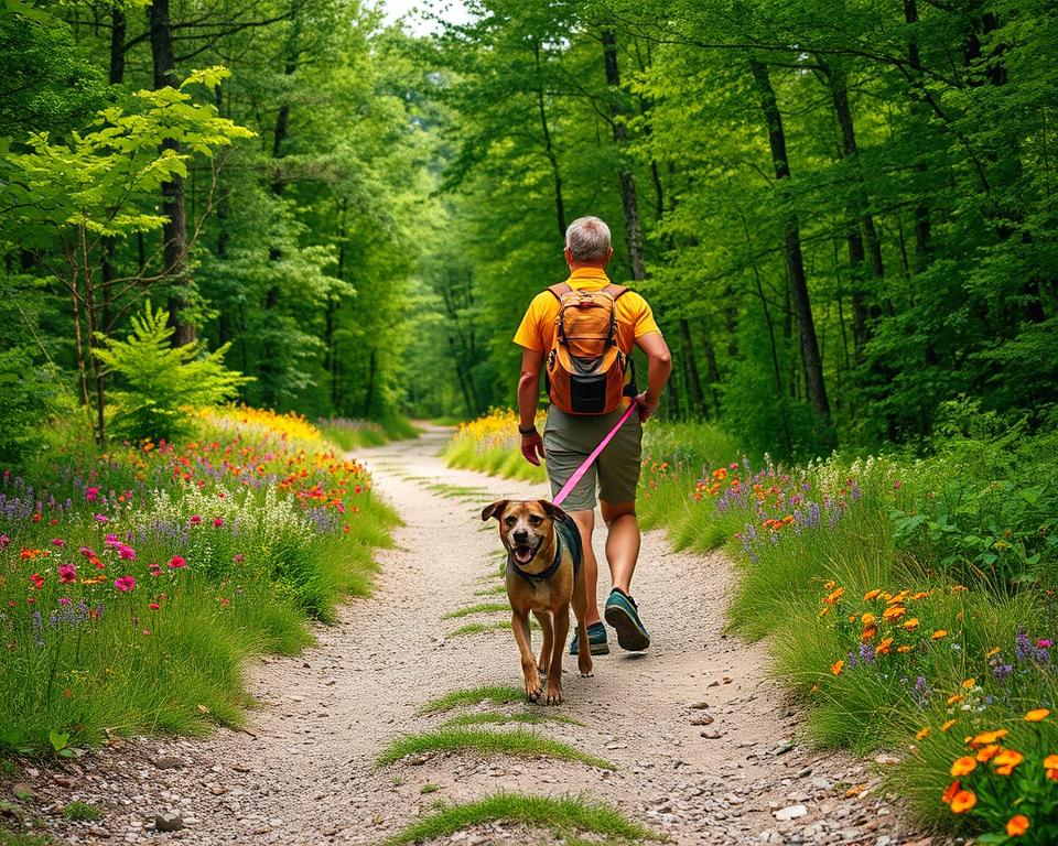 dog leash use hiking