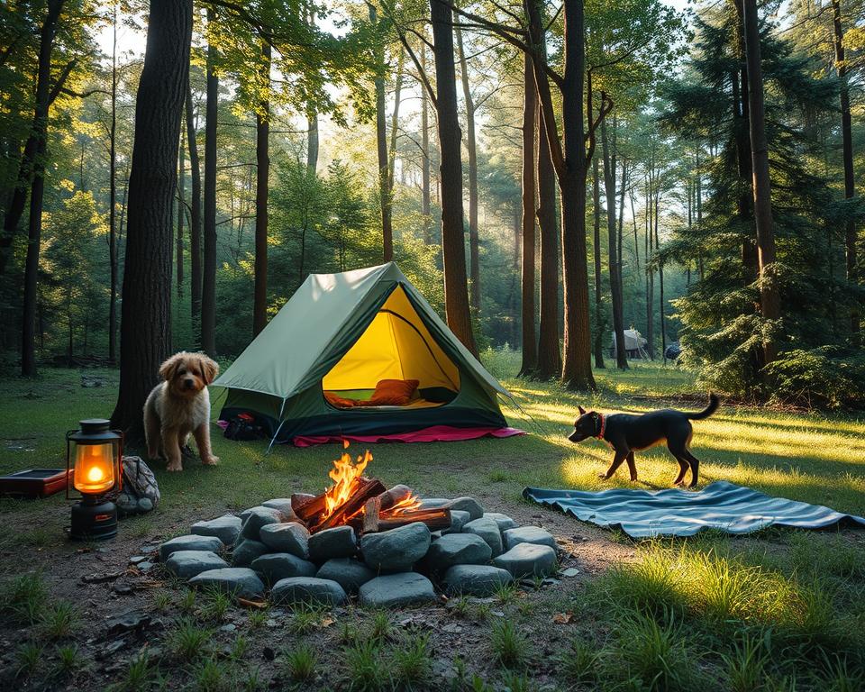 eco-friendly camping with pets