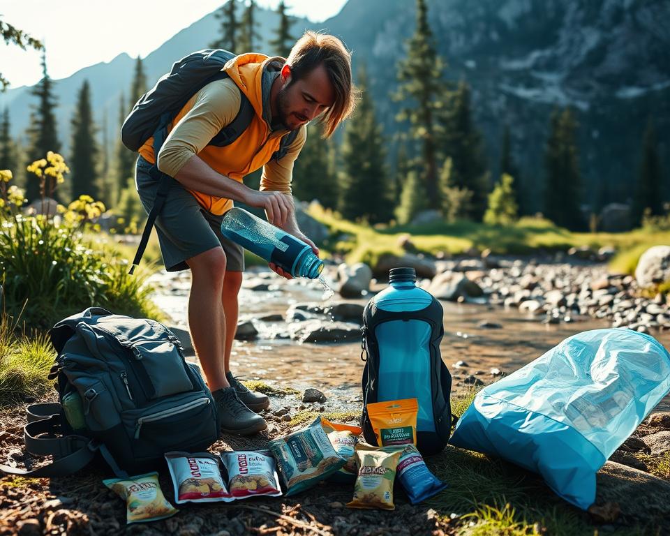 pre-hike water intake