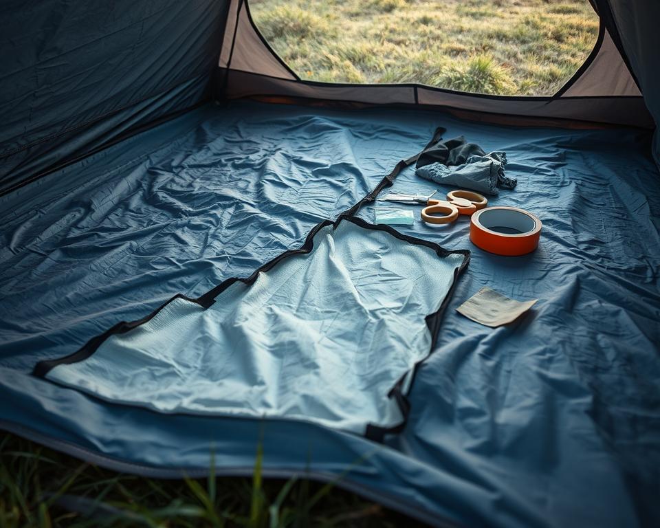 DIY tent floor repair