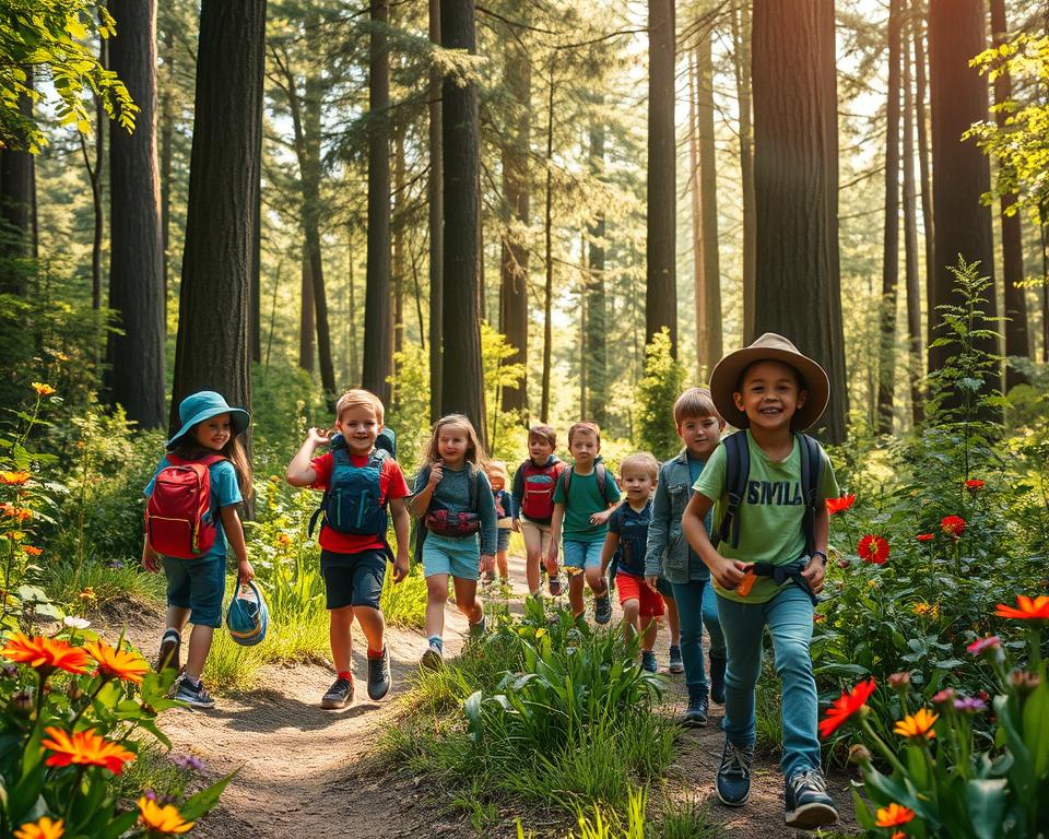 hiking adventure with children