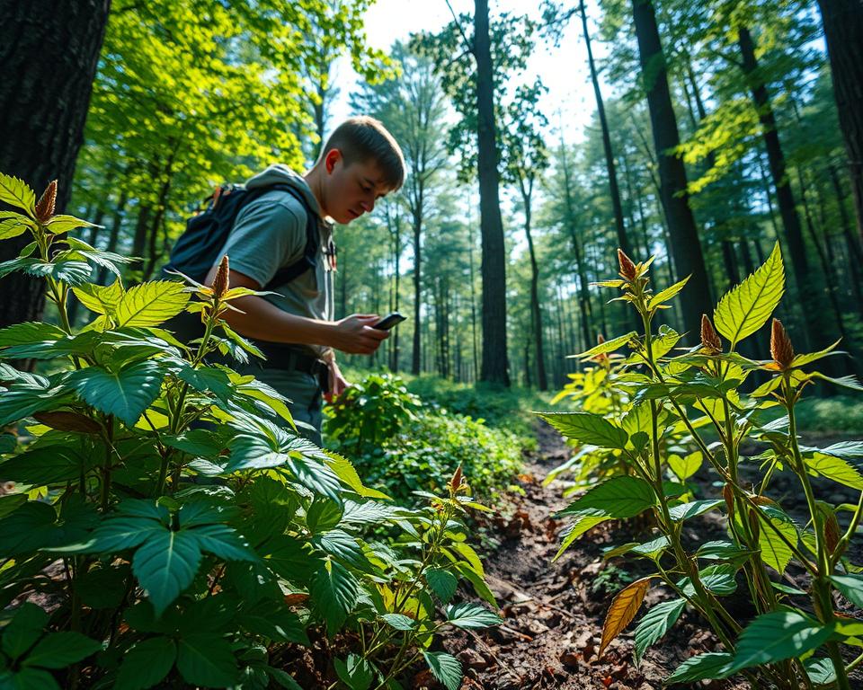 identifying poisonous plants while hiking