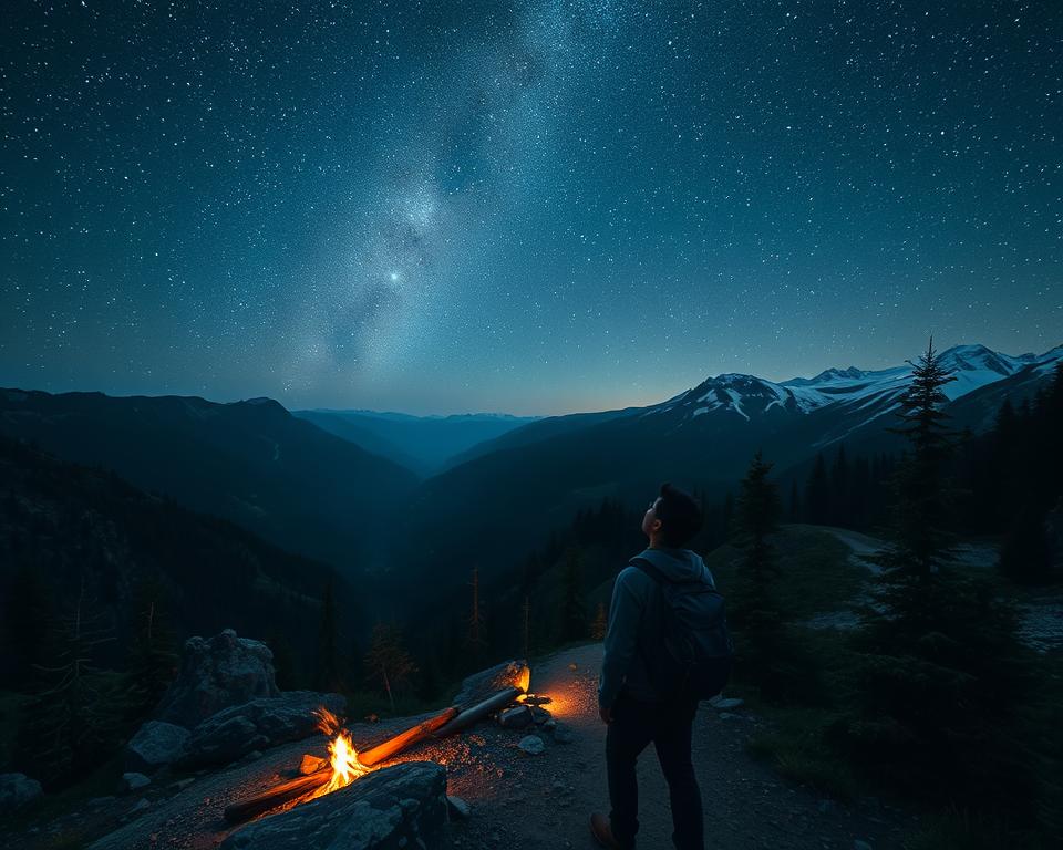 hiking with stargazing views