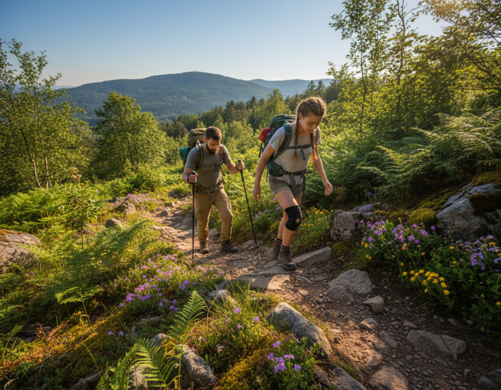downhill hiking tips
